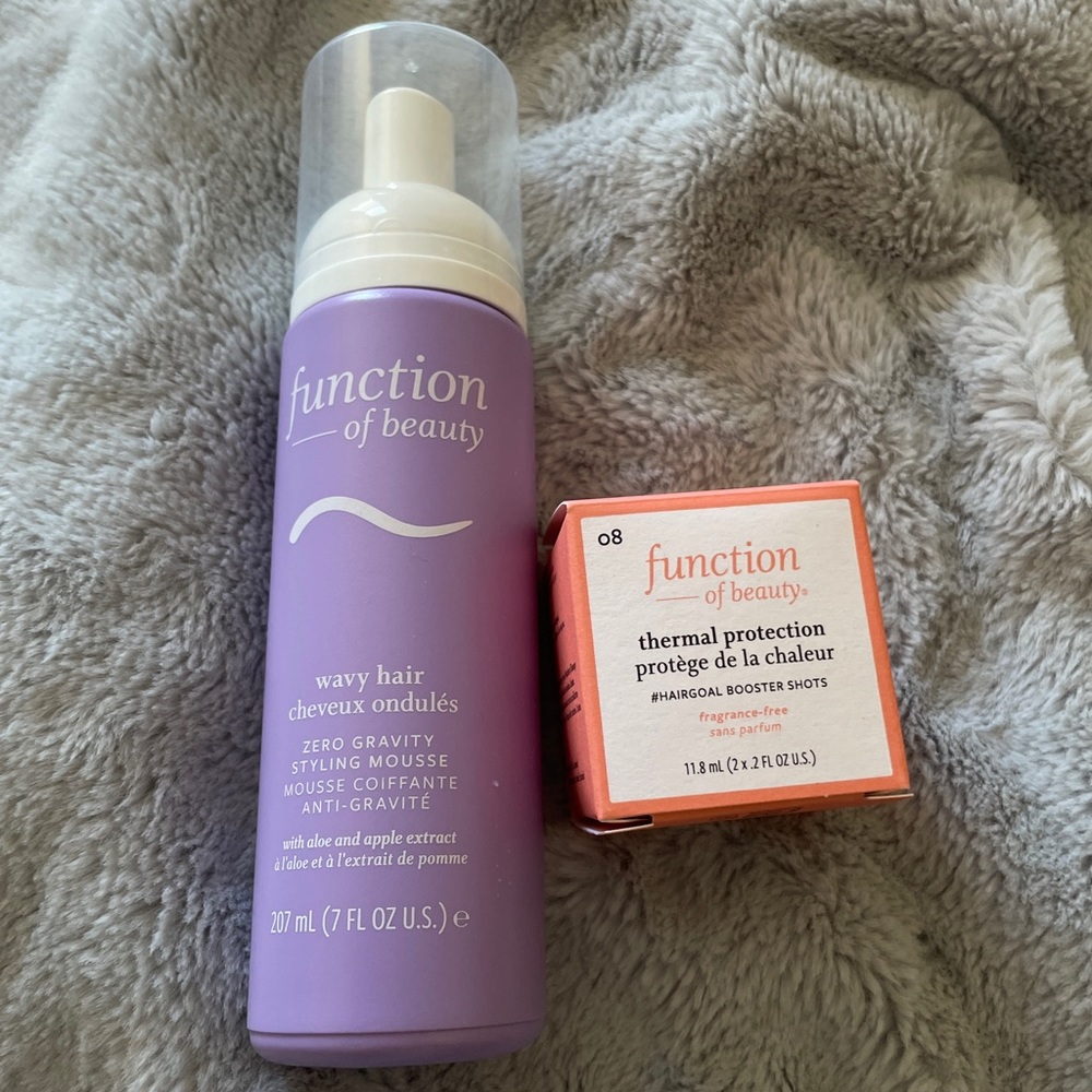 Function of Beauty custom styling mousse bundle